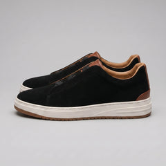 Slip-on sneakers met suède