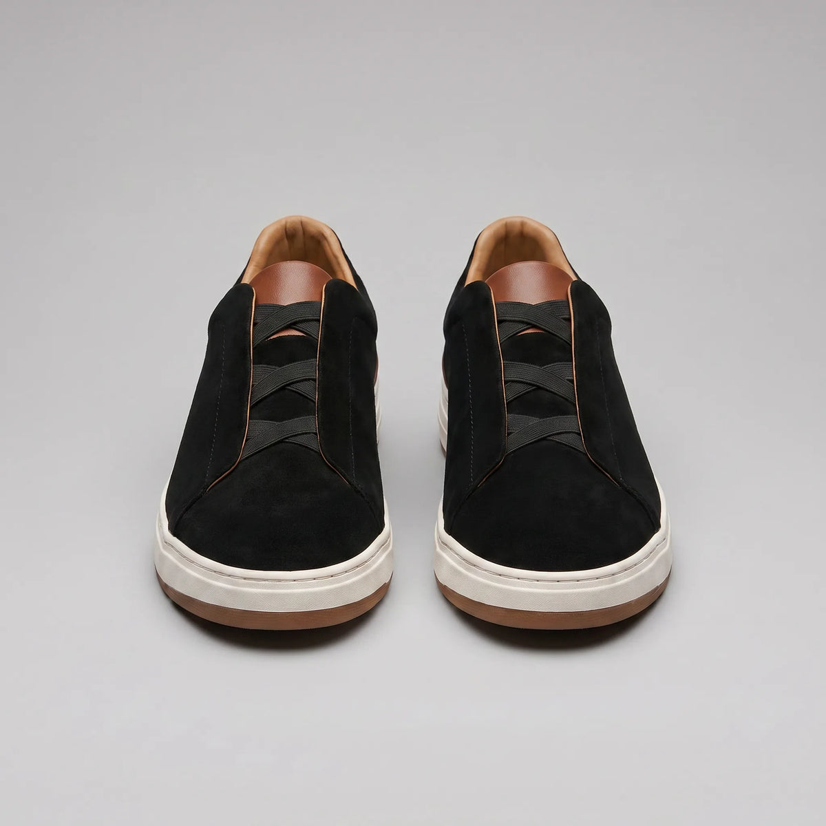 Slip-on sneakers met suède