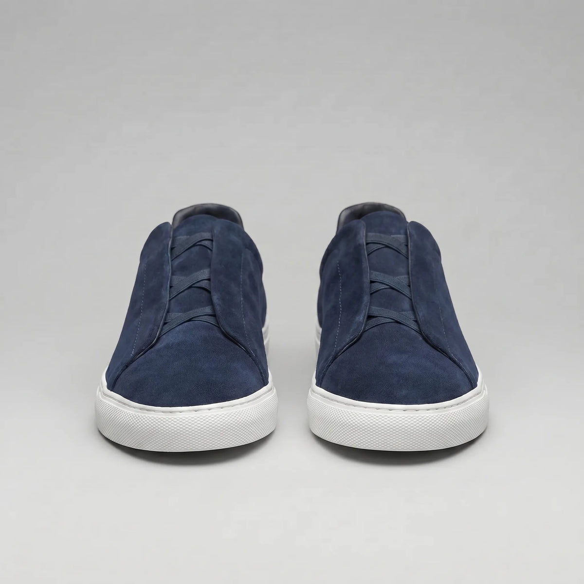 Slip-on sneakers met suède