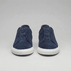 Slip-on sneakers met suède