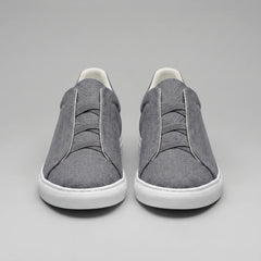 Slip-on sneakers met suède