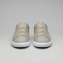 Slip-on sneakers met suède