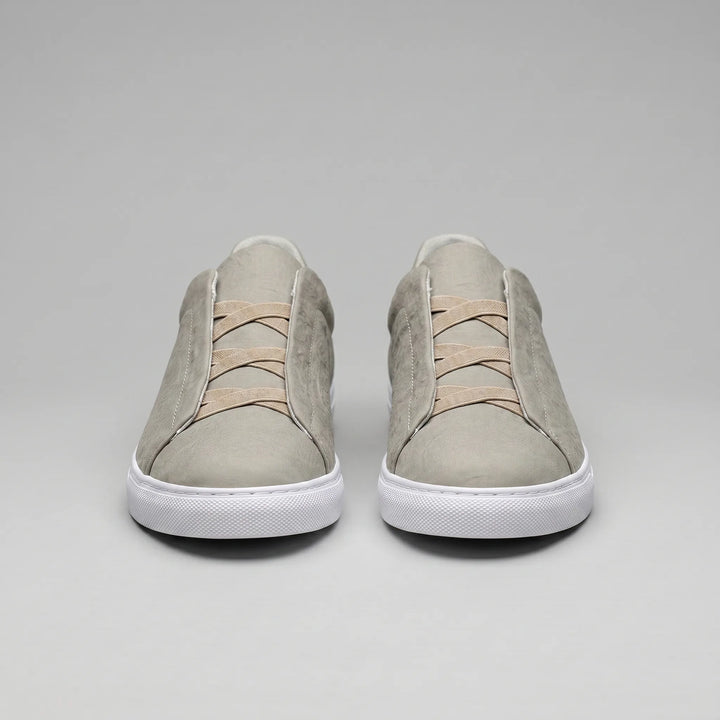 Slip-on sneakers met suède