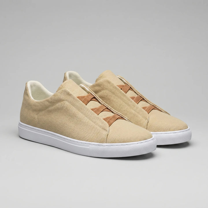 Slip-on sneakers met suède