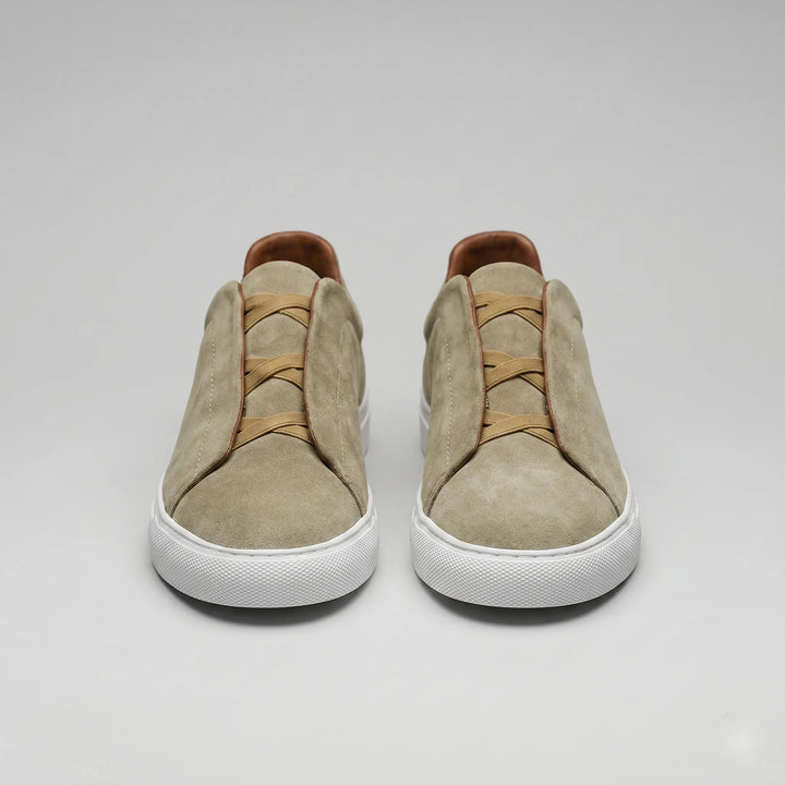 Slip-on sneakers met suède