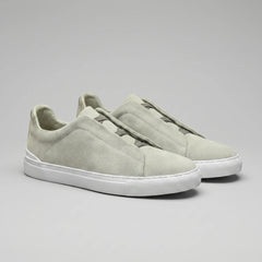 Slip-on sneakers met suède