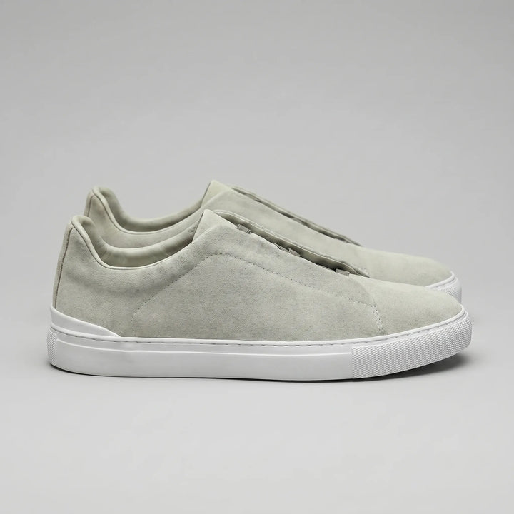 Slip-on sneakers met suède