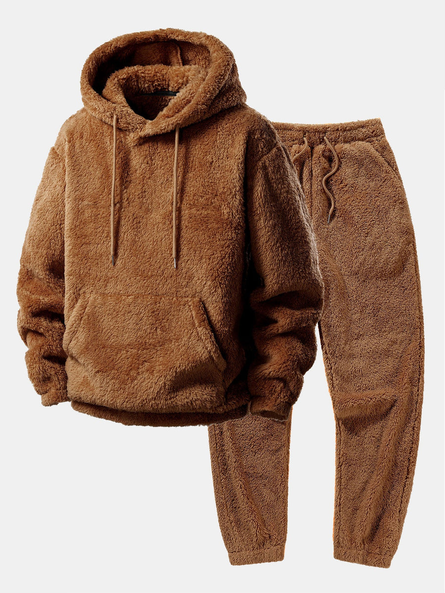 Hoodie and jogger pants made of soft fabric