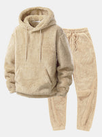 Hoodie and jogger pants made of soft fabric