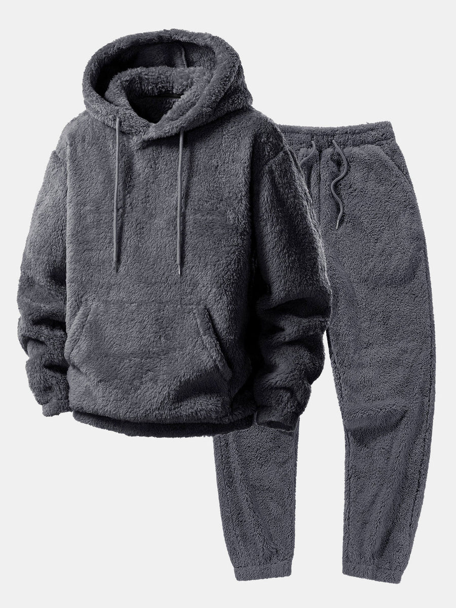 Hoodie and jogger pants made of soft fabric