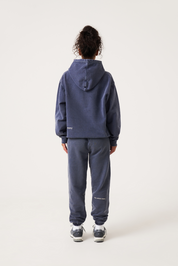 Hoodie met strass-steentjes opdruk en kangoeroezak