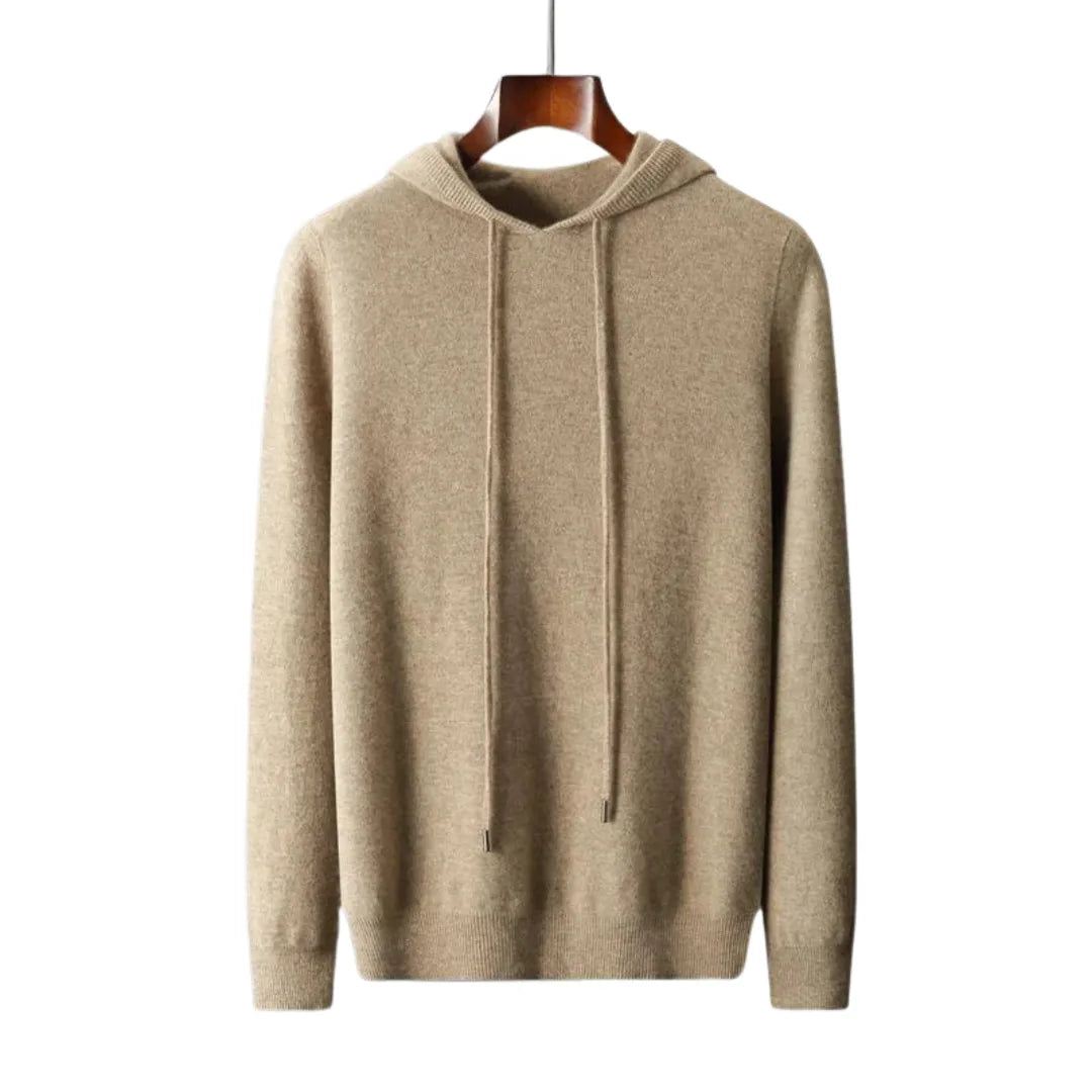 Hoodie van 100% cashmere met capuchon en trekkoord