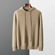 Hoodie van 100% cashmere met capuchon en trekkoord