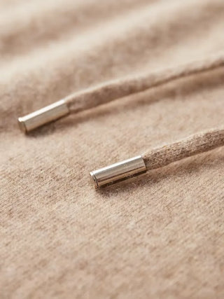 Hoodie van 100% cashmere met capuchon en trekkoord