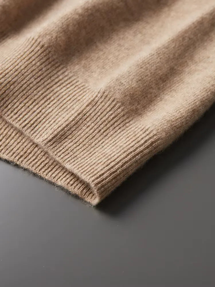 Hoodie van 100% cashmere met capuchon en trekkoord