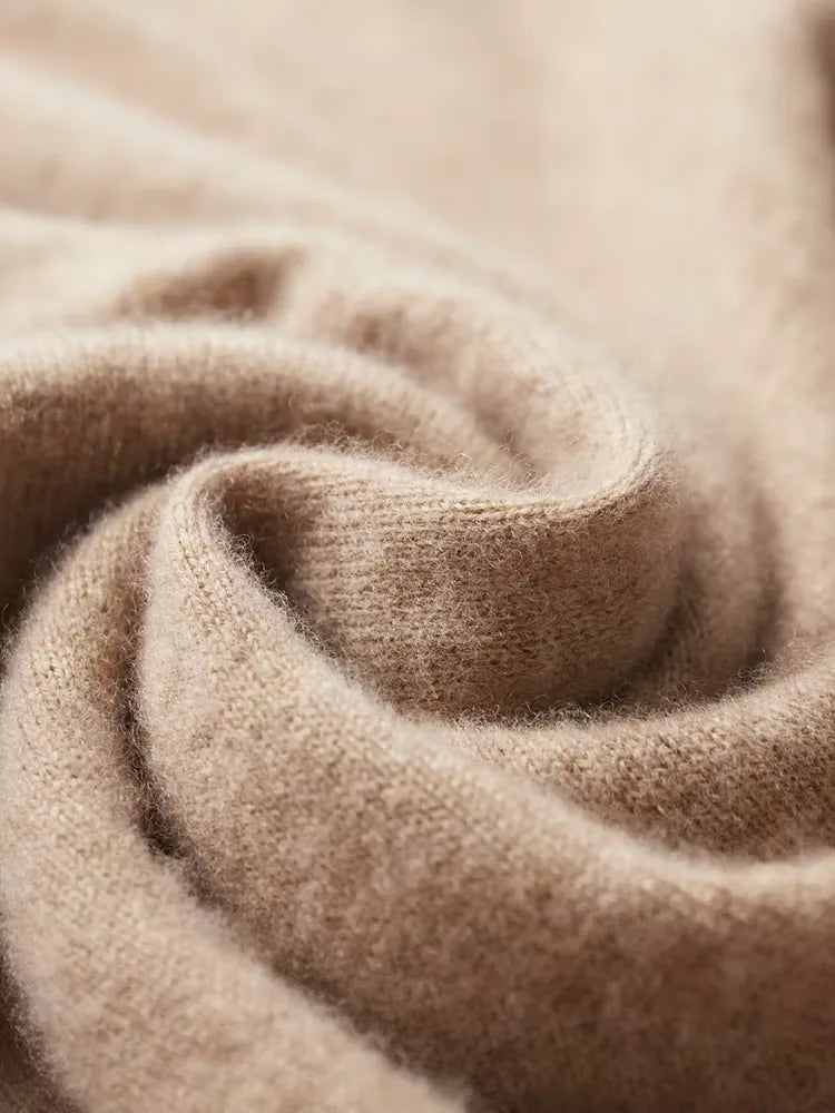 Hoodie van 100% cashmere met capuchon en trekkoord