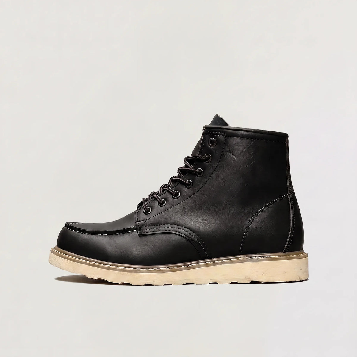 Veterschoenen boots met moc toe design