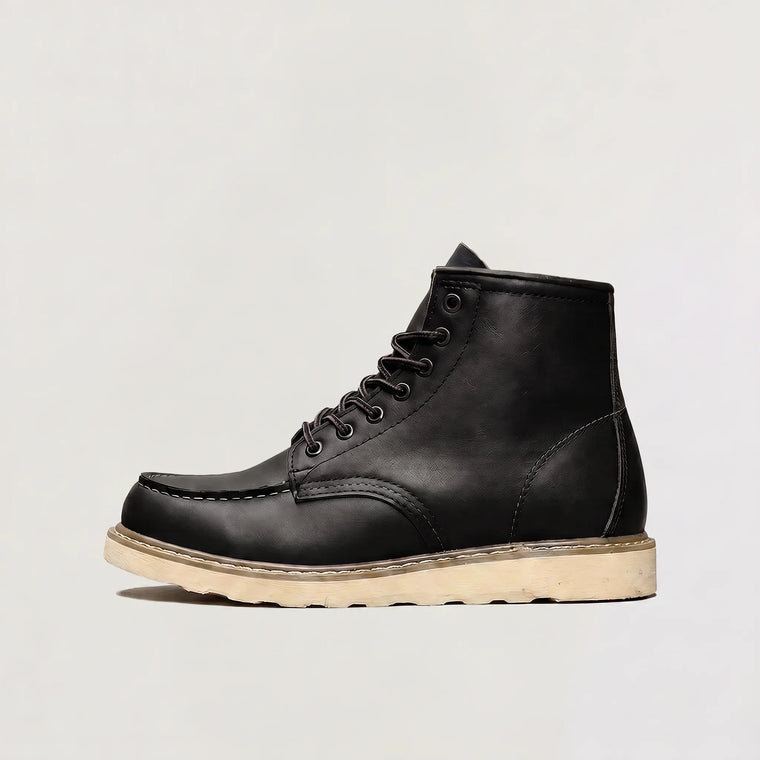 Veterschoenen boots met moc toe design
