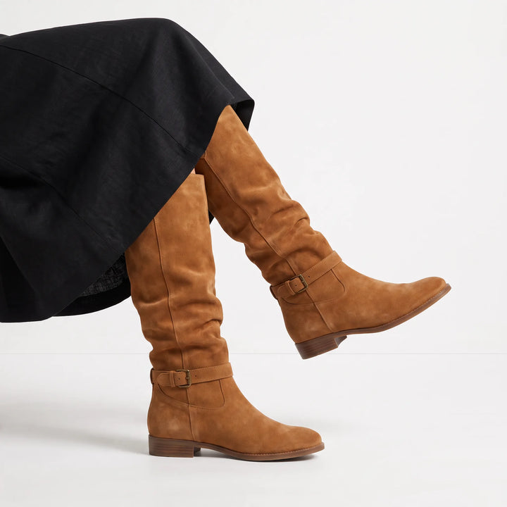 Knee-high slouch laarzen