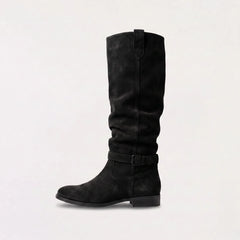 Knee-high slouch laarzen