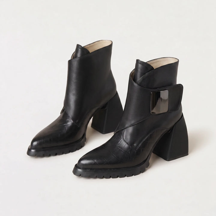 Enkelboots met flared hak