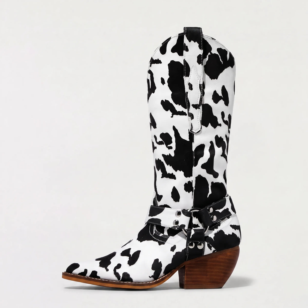 Cowboy boots met cow-print