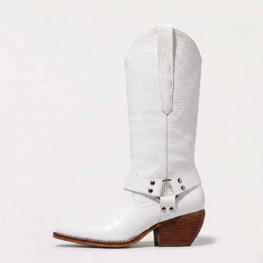 Cowboy boots met cow-print