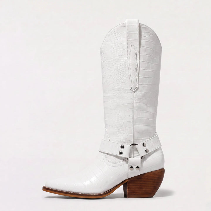 Cowboy boots met cow-print