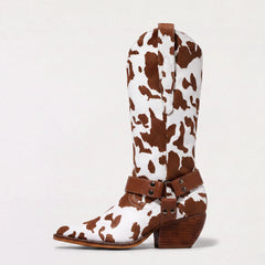 Cowboy boots met cow-print