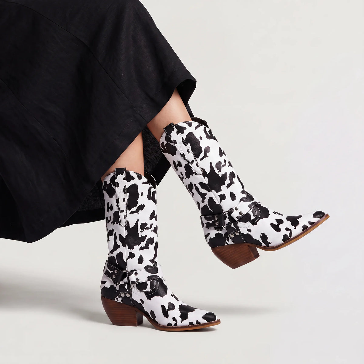 Cowboy boots met cow-print