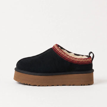 Mule slippers met plateau en borgvoering