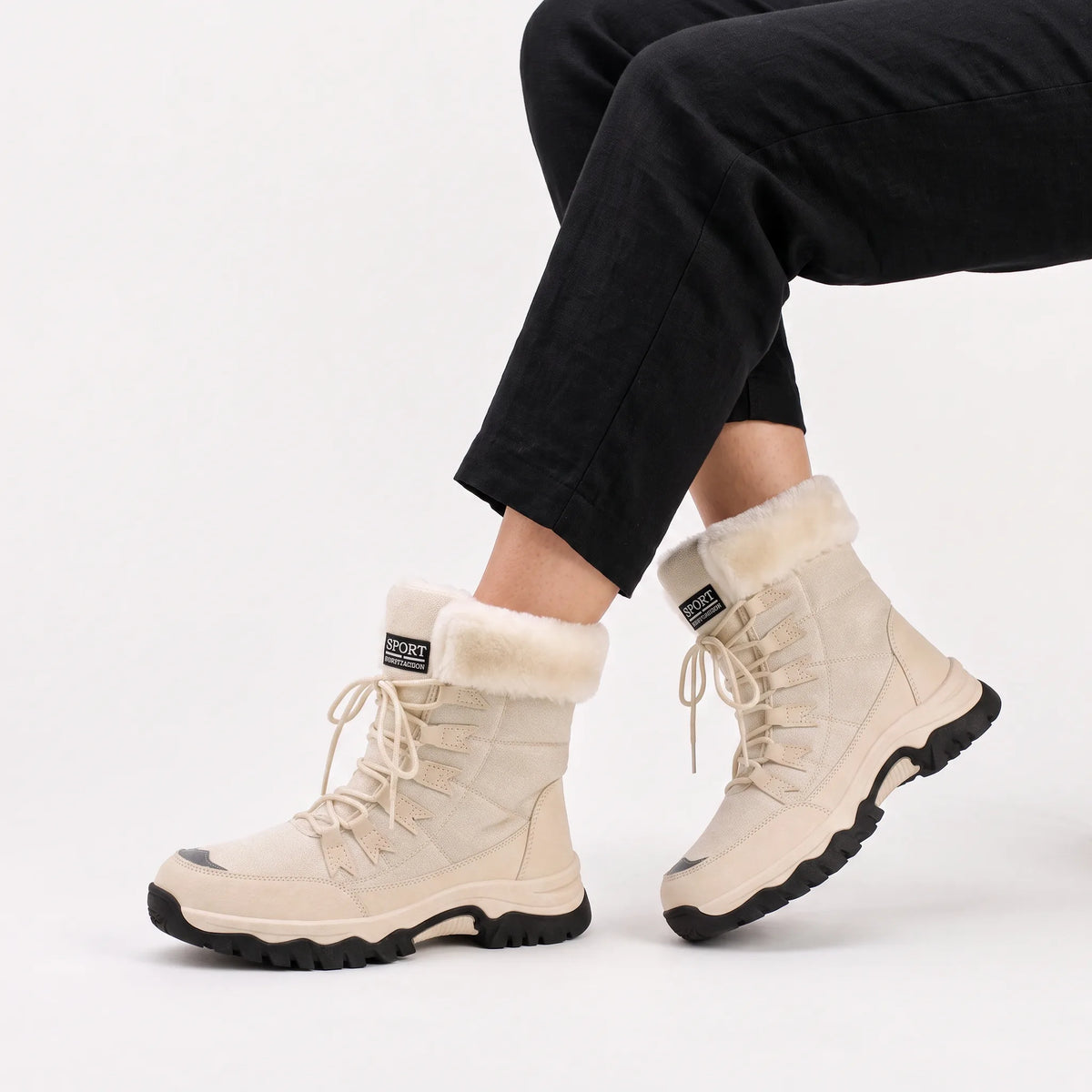 Mid-calf winterlaarzen met faux fur