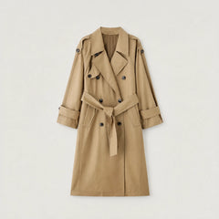 Oversized trench coat met ceintuur