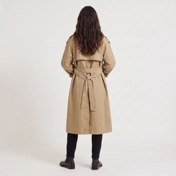 Oversized trench coat met ceintuur