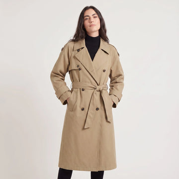 Oversized trench coat met ceintuur