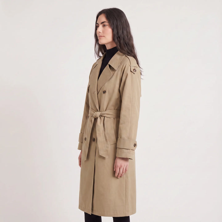 Oversized trench coat met ceintuur