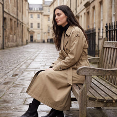 Oversized trench coat met ceintuur