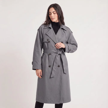 Oversized trench coat met ceintuur