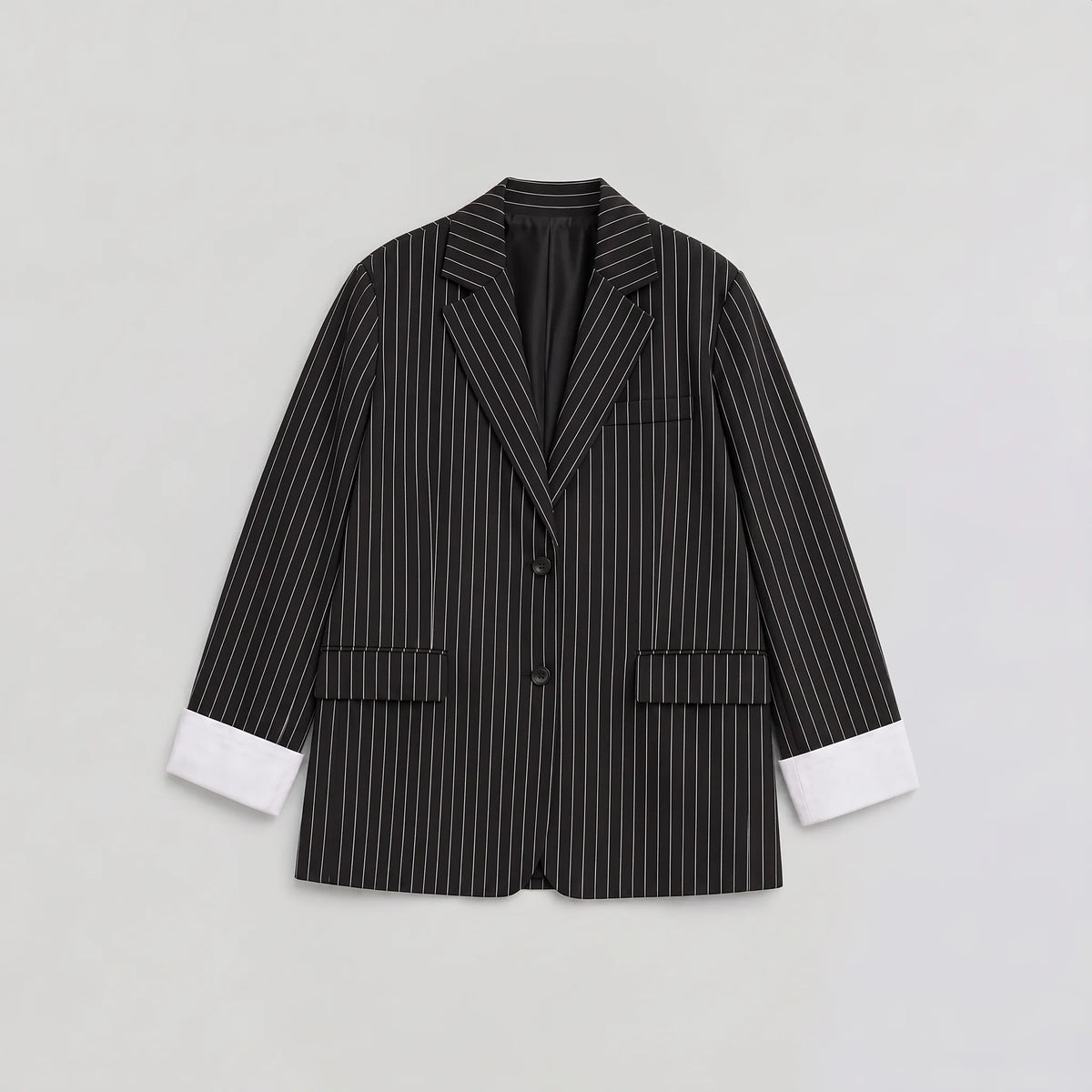 Oversized blazer met verticale strepen