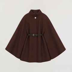 Oversized gebreide poncho