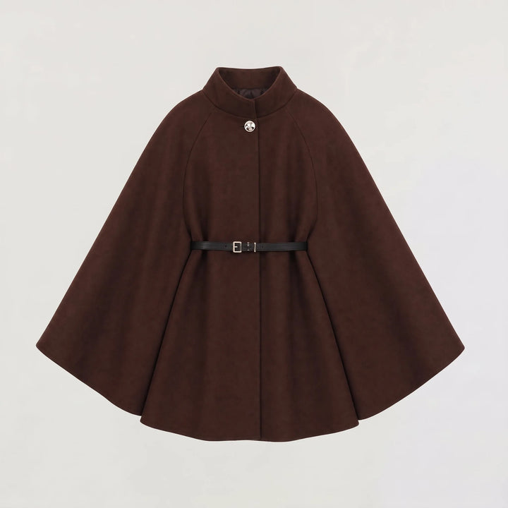 Oversized gebreide poncho
