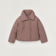 Oversized pufferjas met hoge kraag