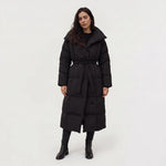 Oversized puffer coat met capuchon