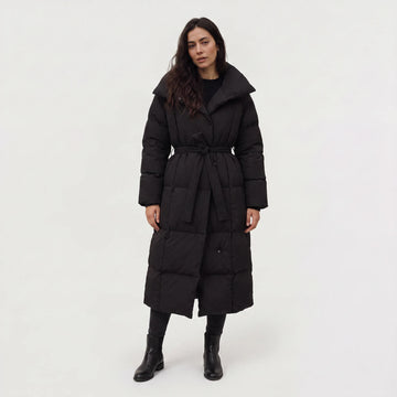 Oversized puffer coat met capuchon