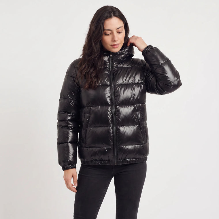 Gewatteerde puffer jas met capuchon