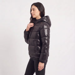 Gewatteerde puffer jas met capuchon