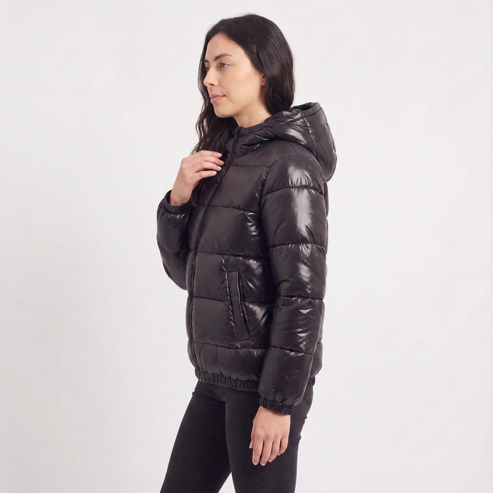 Gewatteerde puffer jas met capuchon