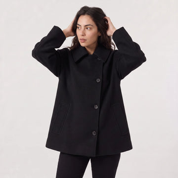 Oversized lange overcoat