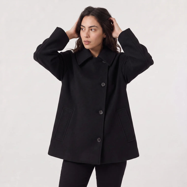 Oversized lange overcoat