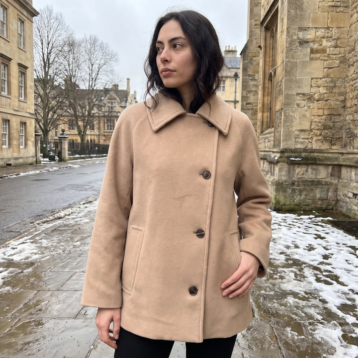 Oversized lange overcoat